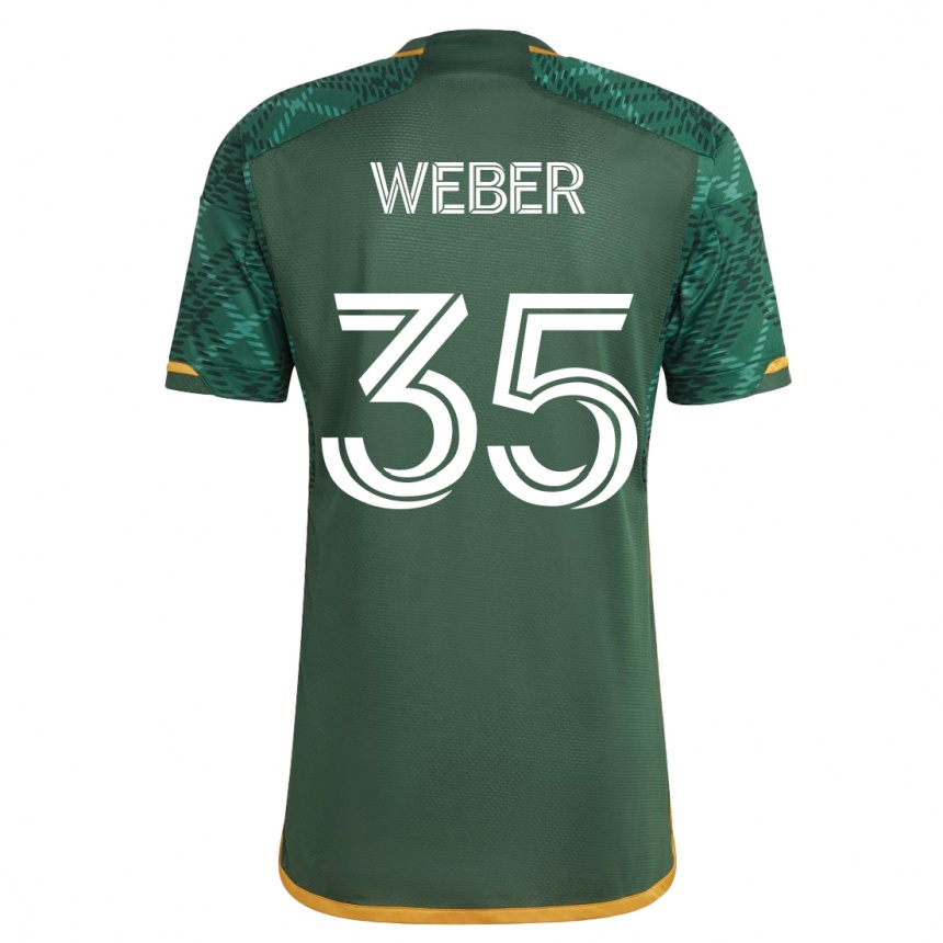 Niño Fútbol Camiseta Tristan Weber #35 Verde 1ª Equipación 2023/24