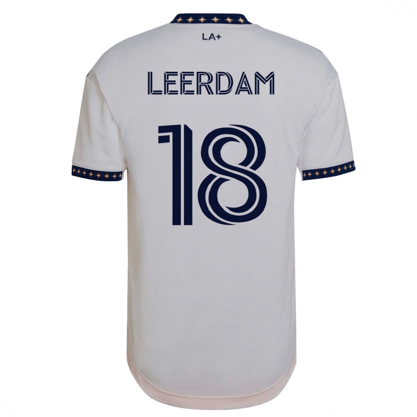 Niño Fútbol Camiseta Kelvin Leerdam #18 Blanco 1ª Equipación 2023/24