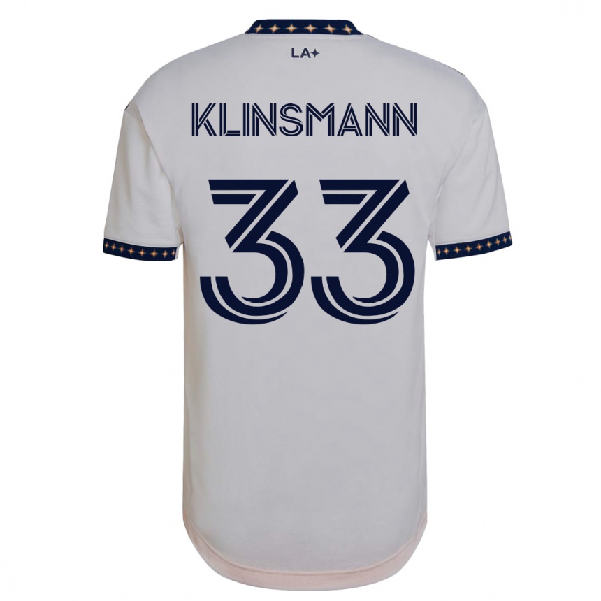Niño Fútbol Camiseta Jonathan Klinsmann #33 Blanco 1ª Equipación 2023/24
