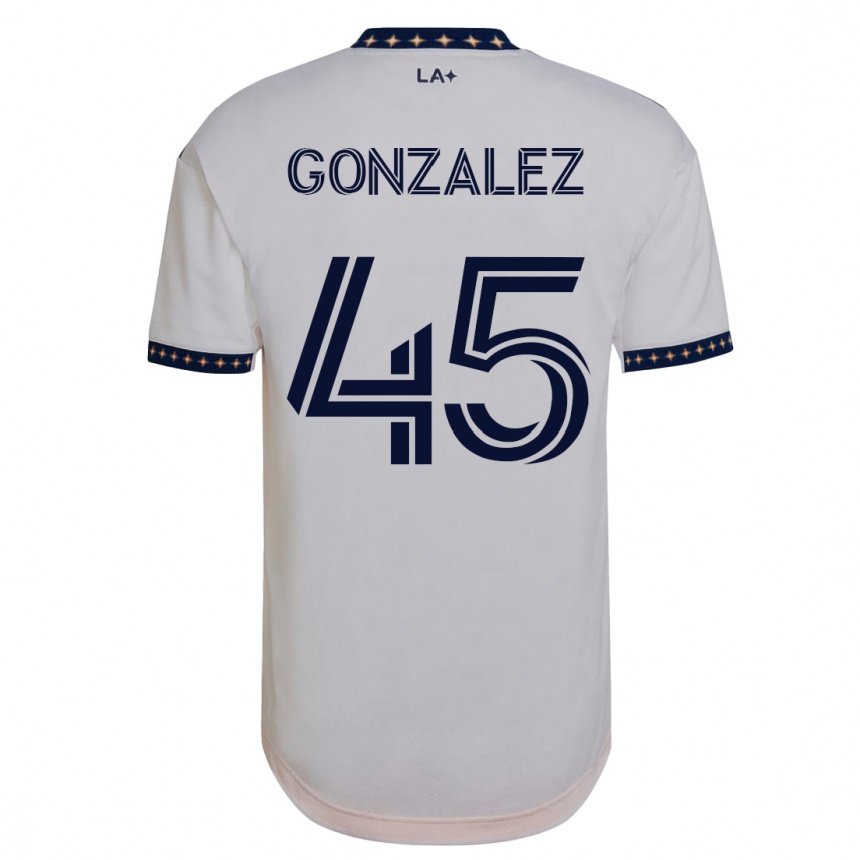 Niño Fútbol Camiseta Adrián González #45 Blanco 1ª Equipación 2023/24