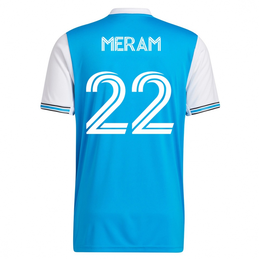 Niño Fútbol Camiseta Justin Meram #22 Azul 1ª Equipación 2023/24