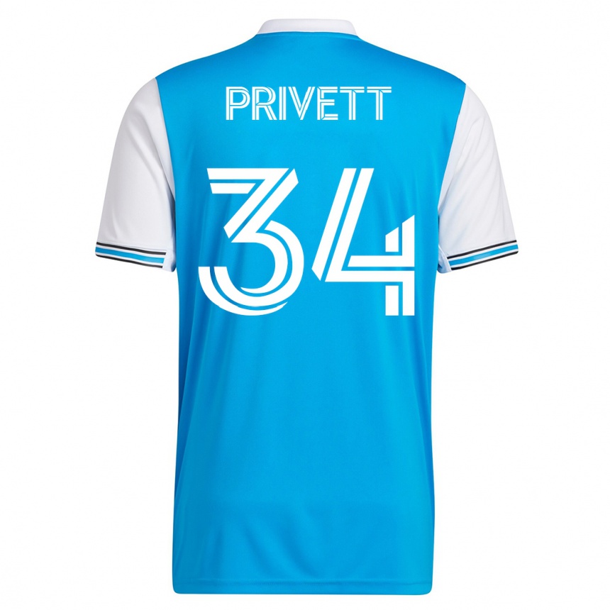 Niño Fútbol Camiseta Andrew Privett #34 Azul 1ª Equipación 2023/24