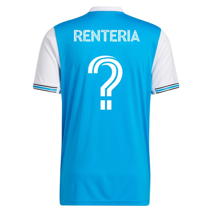Niño Fútbol Camiseta Adrian Renteria #0 Azul 1ª Equipación 2023/24