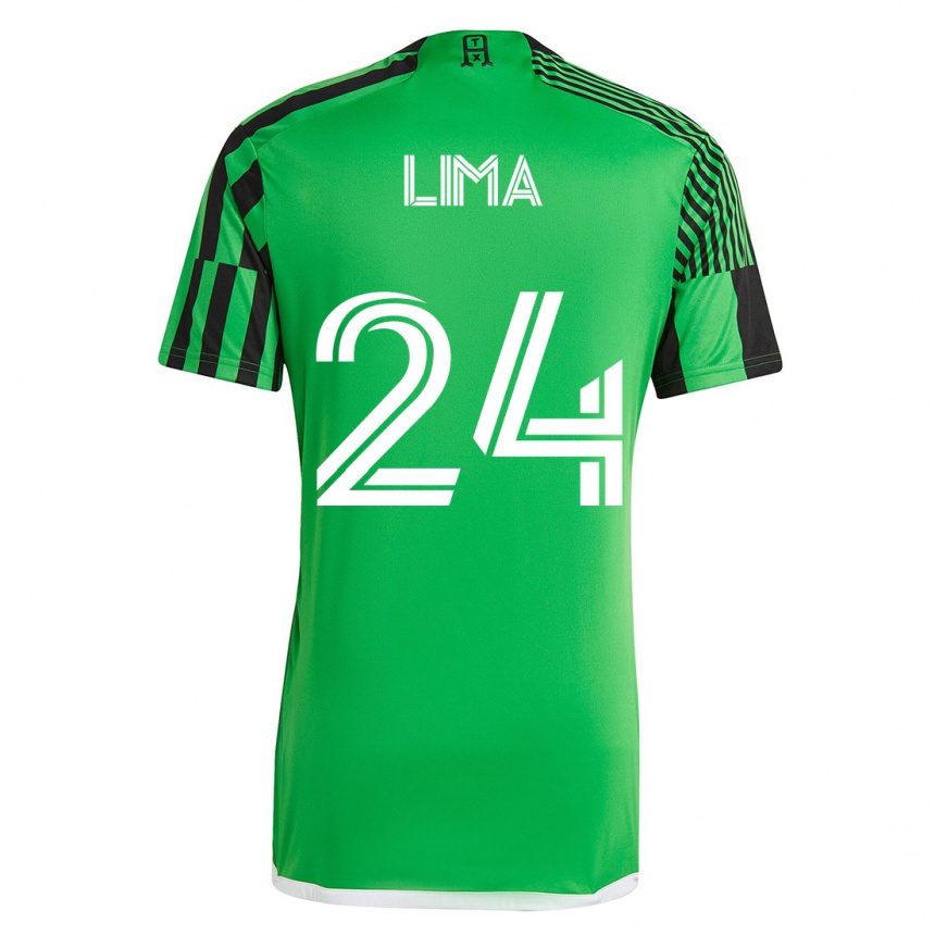 Niño Fútbol Camiseta Nick Lima #24 Verde Negro 1ª Equipación 2023/24