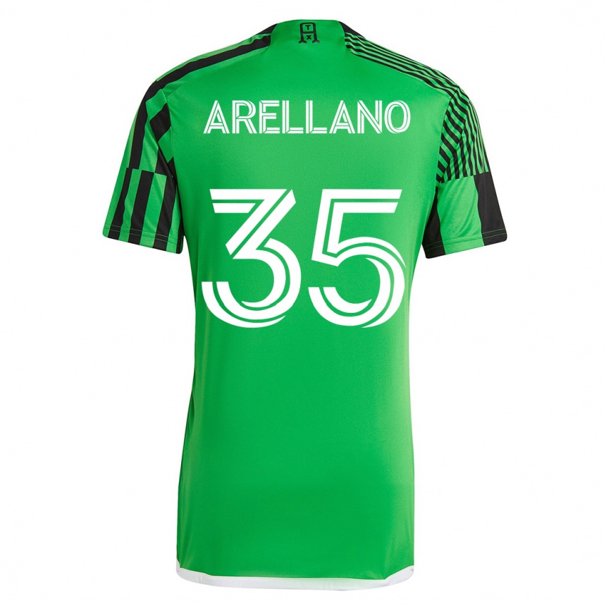 Niño Fútbol Camiseta Bryan Arellano #35 Verde Negro 1ª Equipación 2023/24