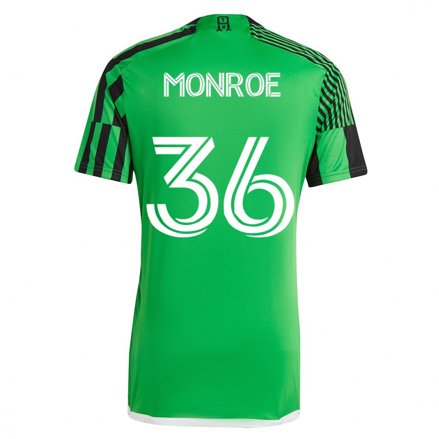 Niño Fútbol Camiseta Greg Monroe #36 Verde Negro 1ª Equipación 2023/24