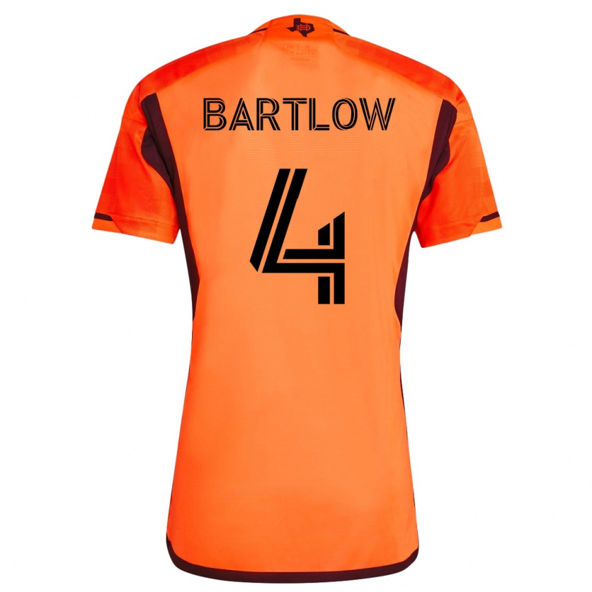 Niño Fútbol Camiseta Ethan Bartlow #4 Naranja 1ª Equipación 2023/24