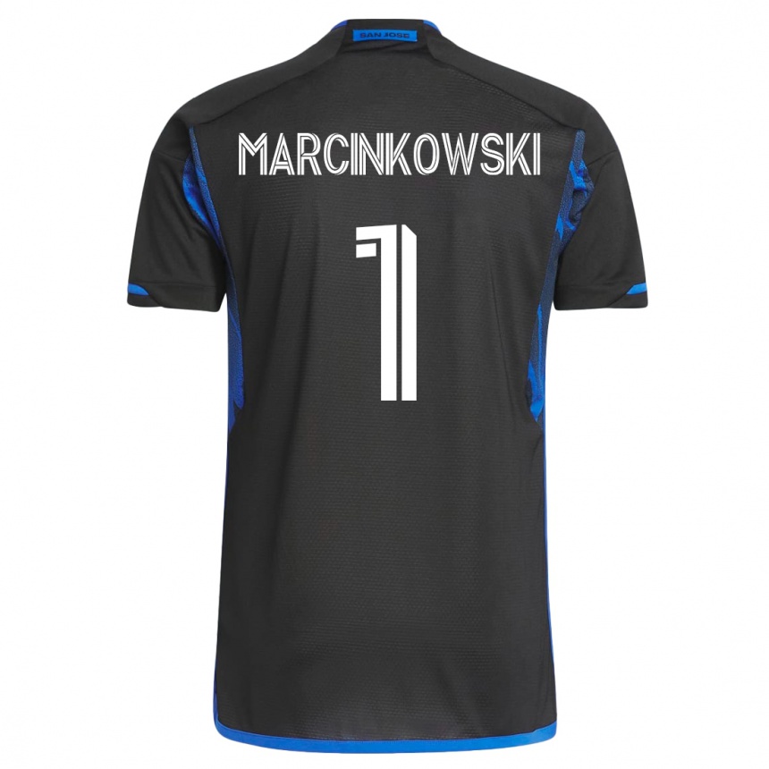 Niño Fútbol Camiseta Jt Marcinkowski #1 Azul Negro 1ª Equipación 2023/24