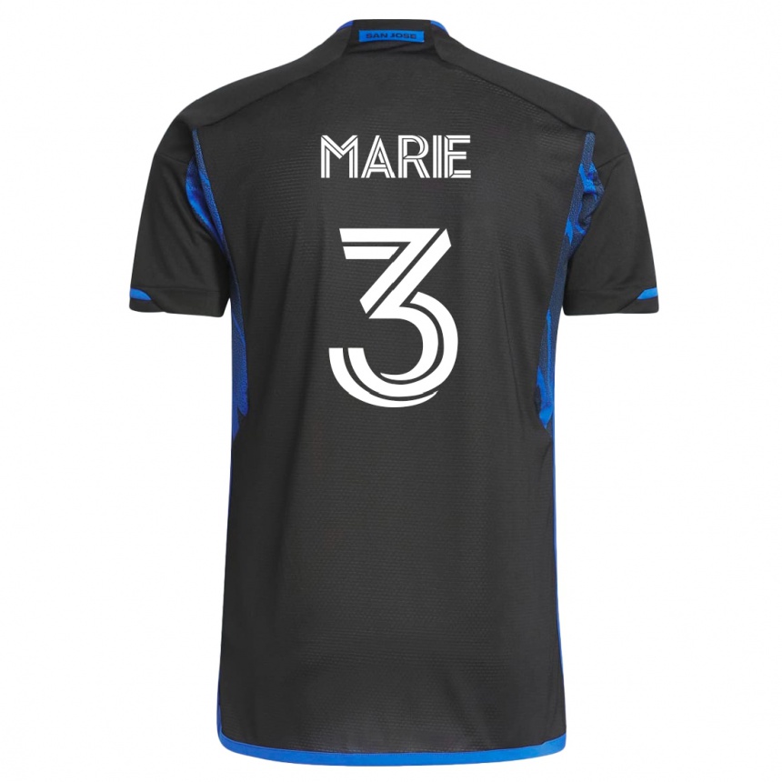 Niño Fútbol Camiseta Paul Marie #3 Azul Negro 1ª Equipación 2023/24