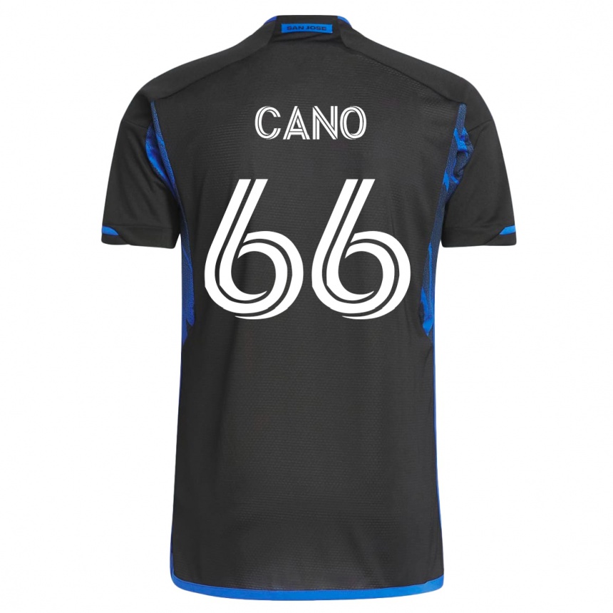 Niño Fútbol Camiseta Alejandro Cano #66 Azul Negro 1ª Equipación 2023/24
