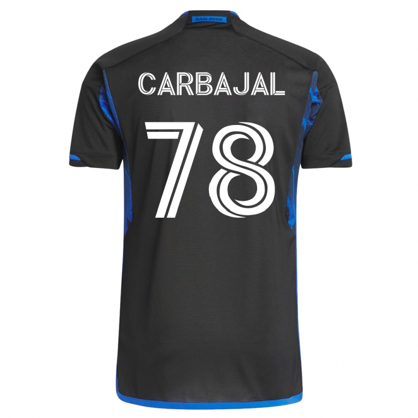 Niño Fútbol Camiseta Sebastian Carbajal #78 Azul Negro 1ª Equipación 2023/24