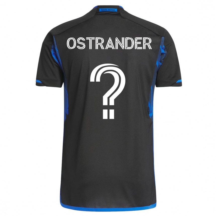 Niño Fútbol Camiseta William Ostrander #0 Azul Negro 1ª Equipación 2023/24