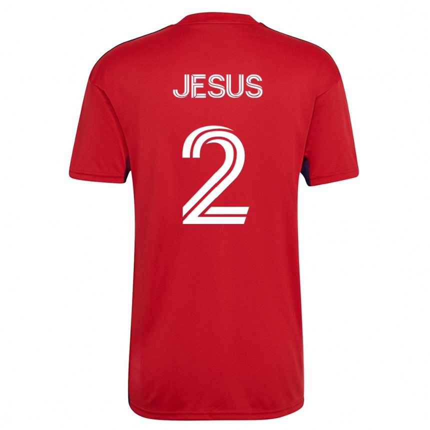 Niño Fútbol Camiseta Geovane Jesus #2 Rojo 1ª Equipación 2023/24