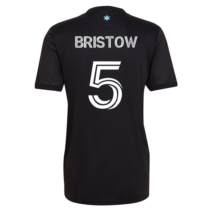 Niño Fútbol Camiseta Ethan Bristow #5 Negro 1ª Equipación 2023/24