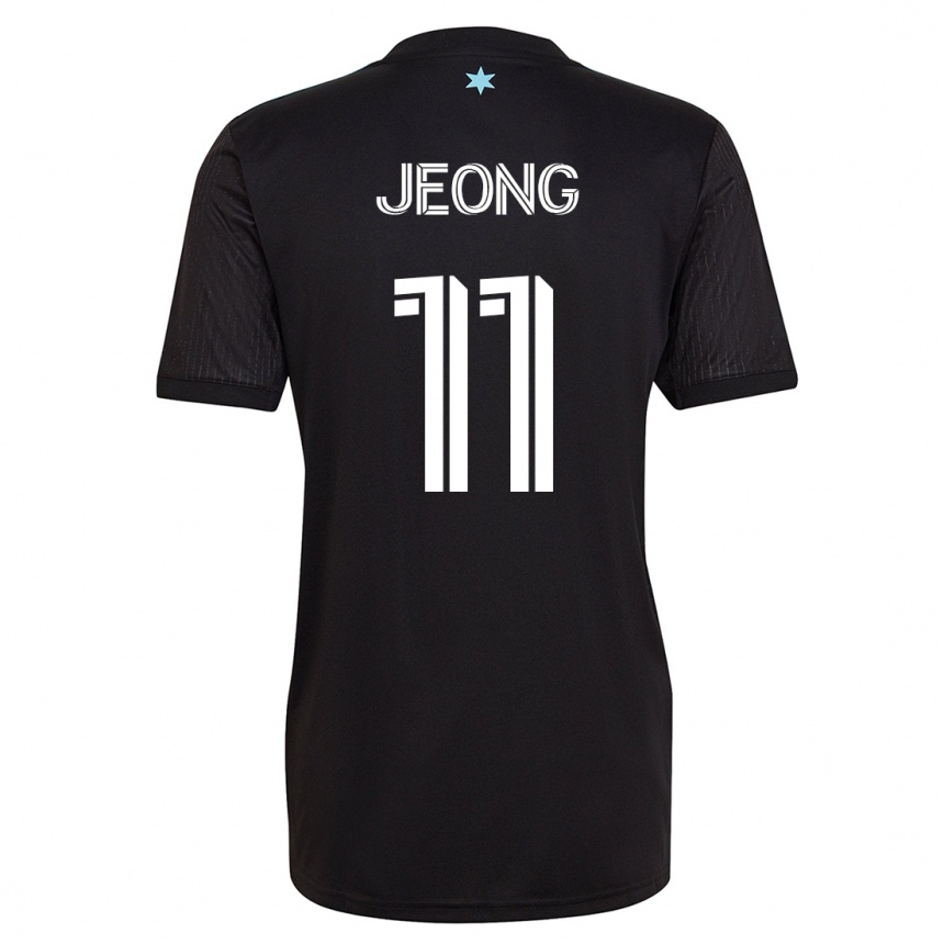 Niño Fútbol Camiseta Sang-Bin Jeong #11 Negro 1ª Equipación 2023/24