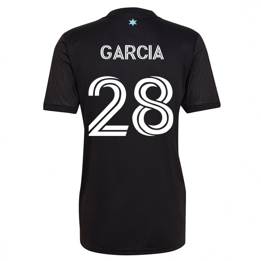 Niño Fútbol Camiseta Mender García #28 Negro 1ª Equipación 2023/24