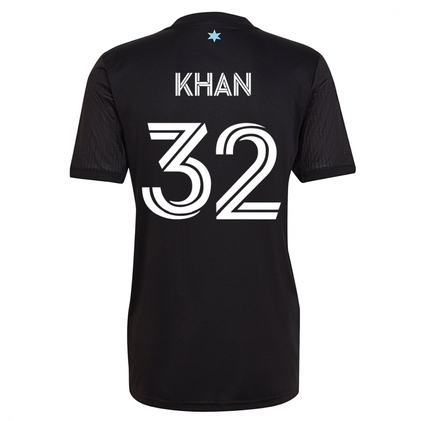 Niño Fútbol Camiseta Molik Khan #32 Negro 1ª Equipación 2023/24