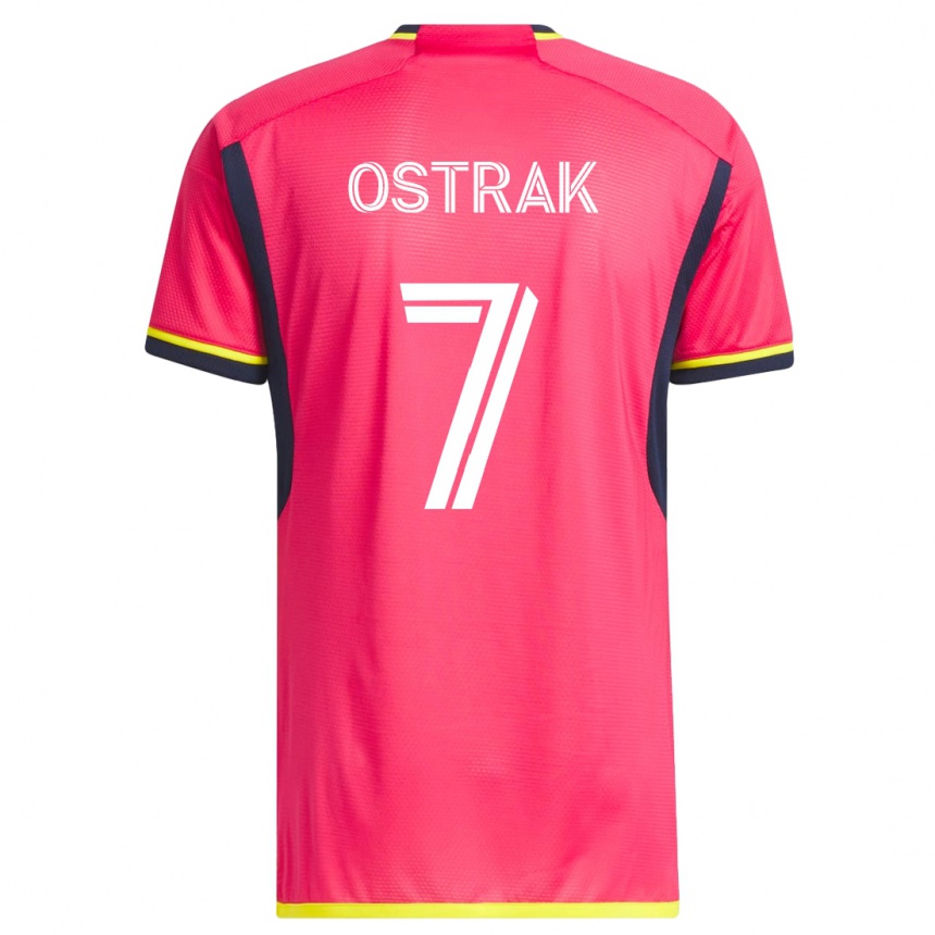 Niño Fútbol Camiseta Tomás Ostrák #7 Rosa 1ª Equipación 2023/24