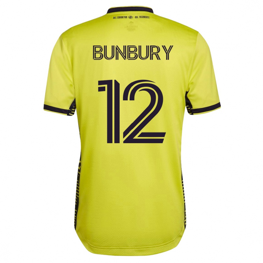 Niño Fútbol Camiseta Teal Bunbury #12 Amarillo 1ª Equipación 2023/24