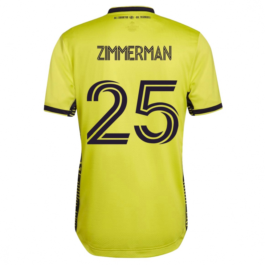 Niño Fútbol Camiseta Walker Zimmerman #25 Amarillo 1ª Equipación 2023/24