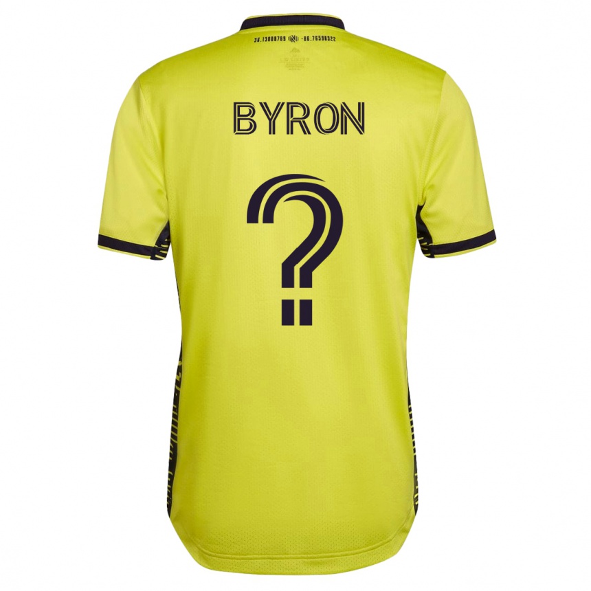 Niño Fútbol Camiseta Samuel Byron #0 Amarillo 1ª Equipación 2023/24