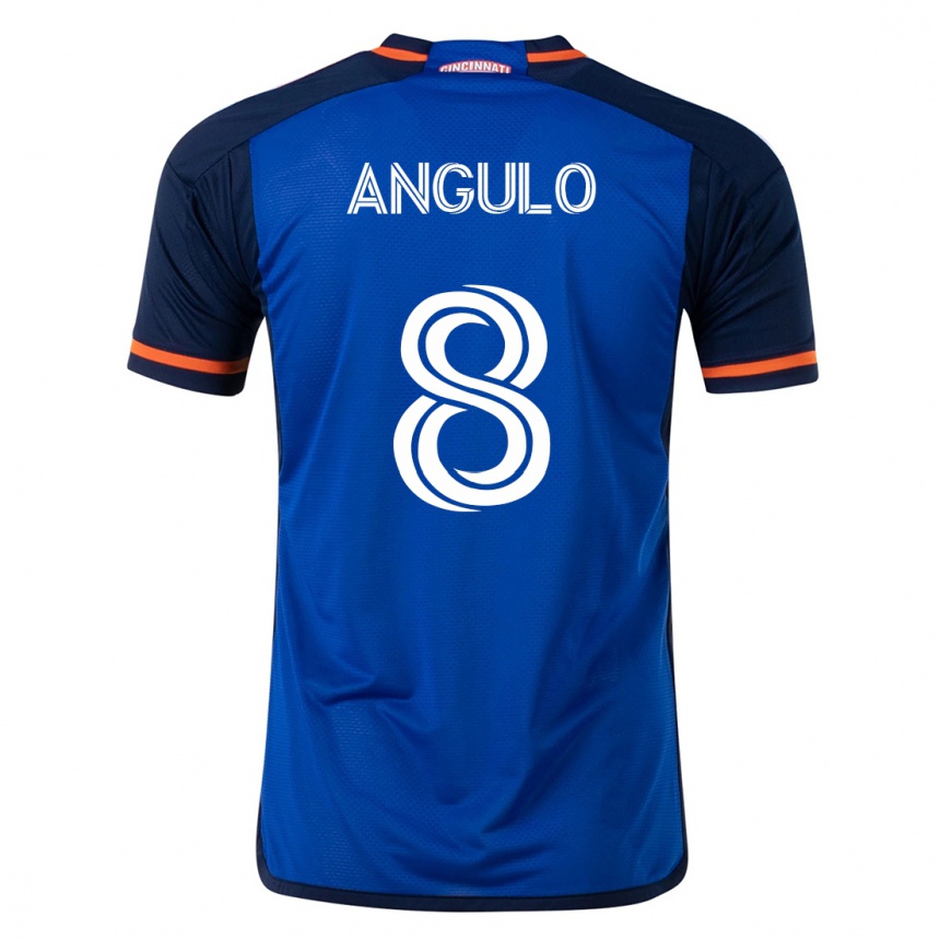 Niño Fútbol Camiseta Marco Angulo #8 Azul 1ª Equipación 2023/24