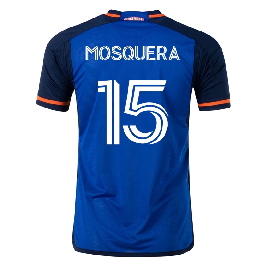Niño Fútbol Camiseta Yerson Mosquera #15 Azul 1ª Equipación 2023/24