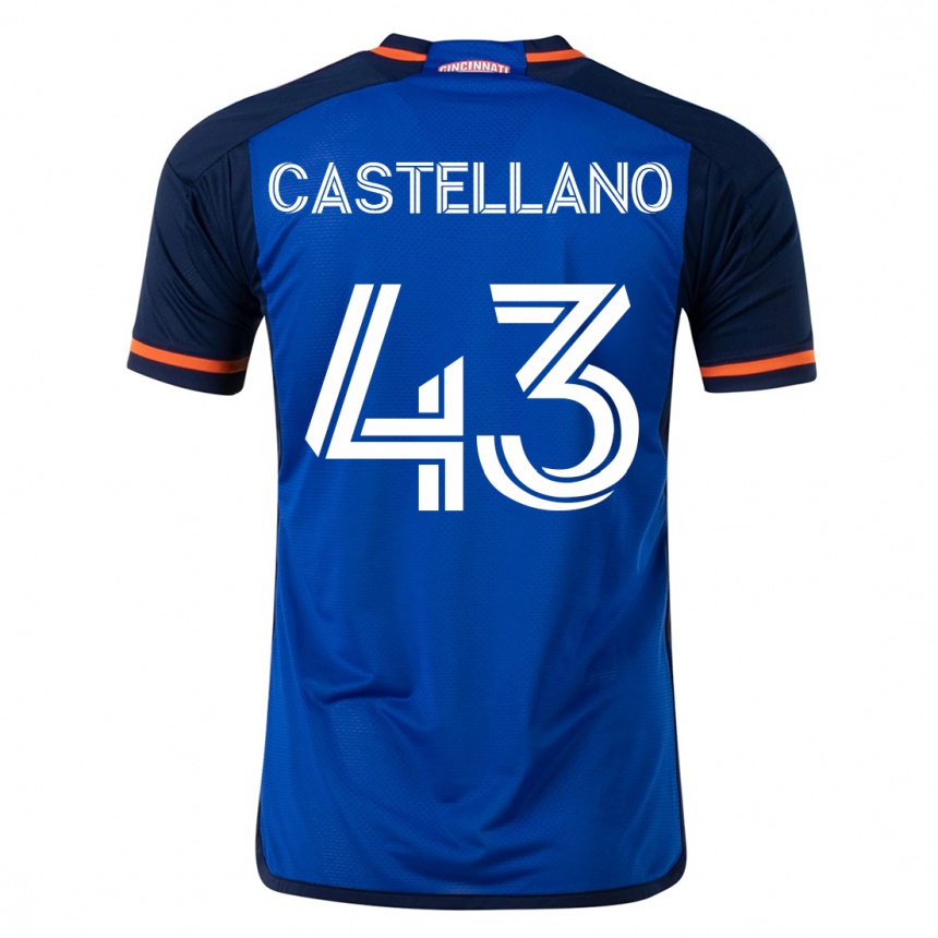 Niño Fútbol Camiseta Jesús Castellano #43 Azul 1ª Equipación 2023/24