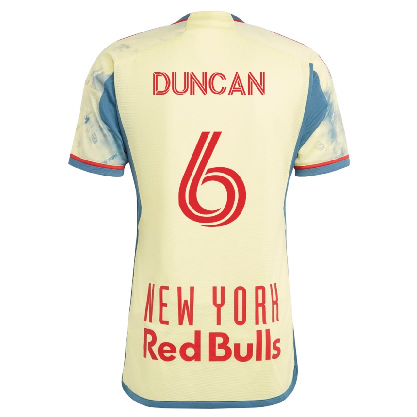 Niño Fútbol Camiseta Kyle Duncan #6 Amarillo 1ª Equipación 2023/24