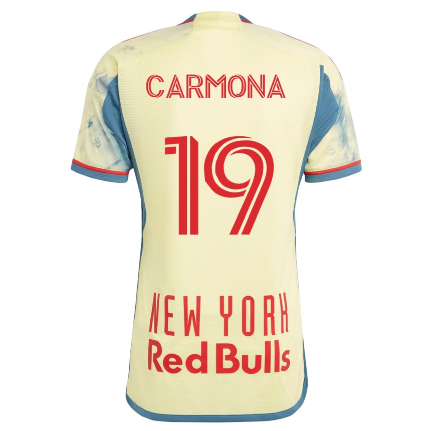 Niño Fútbol Camiseta Wikelman Carmona #19 Amarillo 1ª Equipación 2023/24