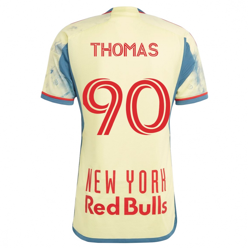 Niño Fútbol Camiseta Oladayo Thomas #90 Amarillo 1ª Equipación 2023/24