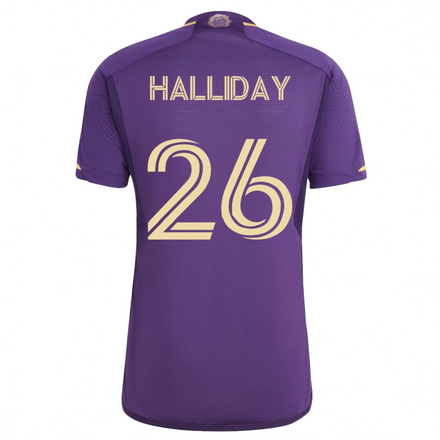 Niño Fútbol Camiseta Michael Halliday #26 Violeta 1ª Equipación 2023/24