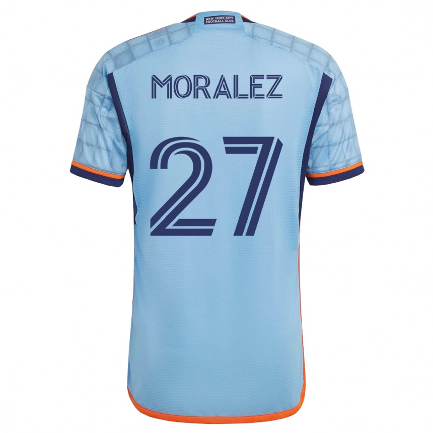 Niño Fútbol Camiseta Maxi Moralez #27 Azul 1ª Equipación 2023/24