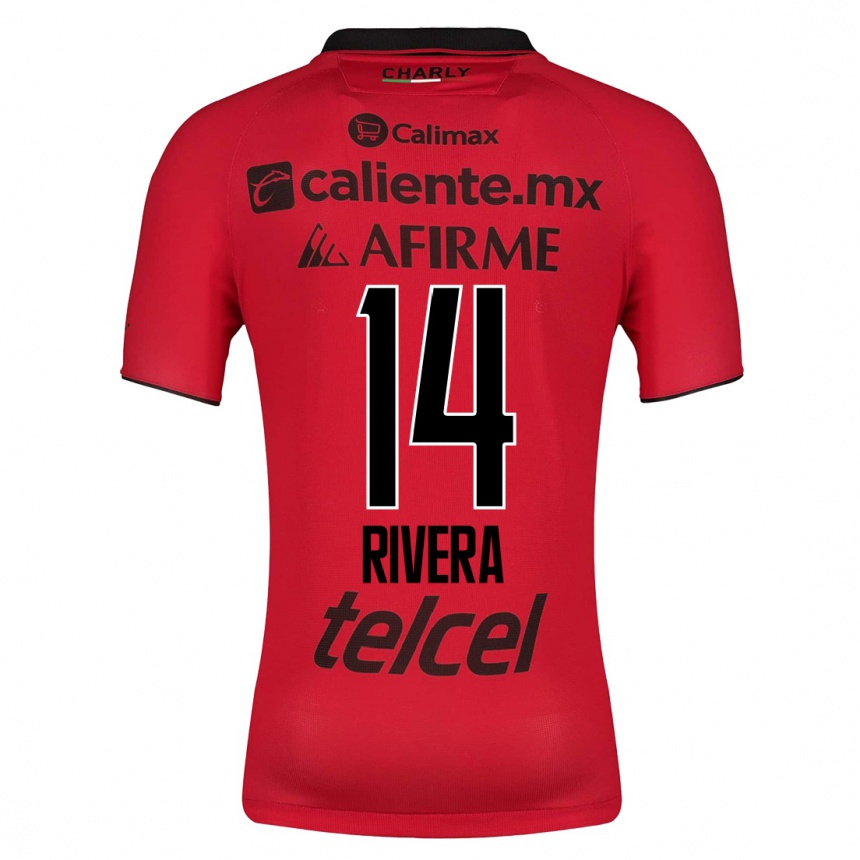 Niño Fútbol Camiseta Christian Rivera #14 Rojo 1ª Equipación 2023/24