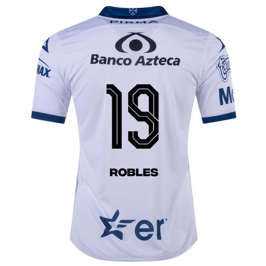 Niño Fútbol Camiseta Ángel Robles #19 Blanco 1ª Equipación 2023/24