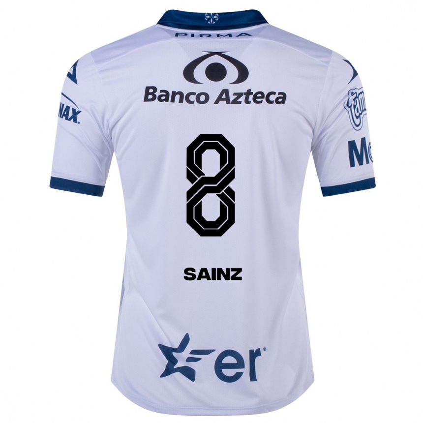 Niño Fútbol Camiseta María Sainz #8 Blanco 1ª Equipación 2023/24