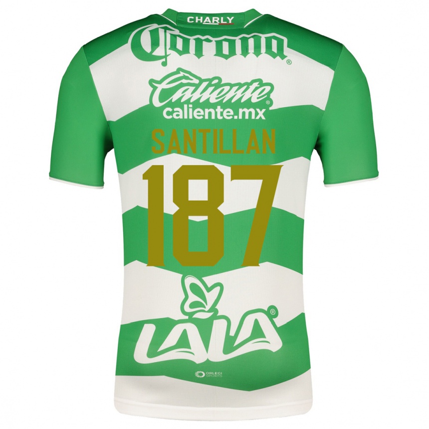 Niño Fútbol Camiseta Emilio Santillán #187 Verde 1ª Equipación 2023/24