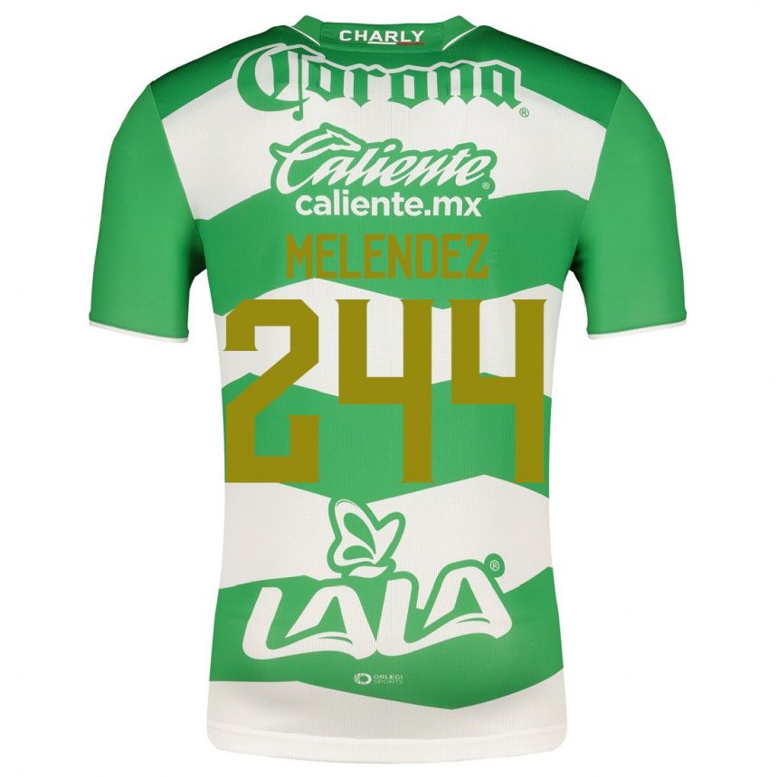Niño Fútbol Camiseta Carlos Meléndez #244 Verde 1ª Equipación 2023/24