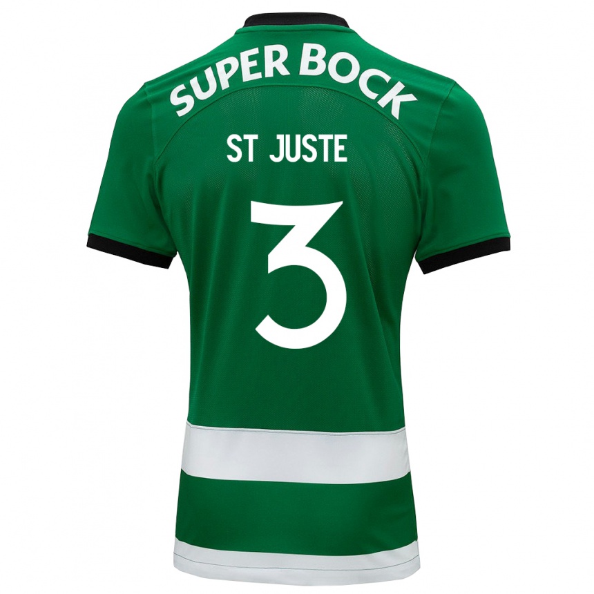 Niño Fútbol Camiseta Jerry St. Juste #3 Verde 1ª Equipación 2023/24