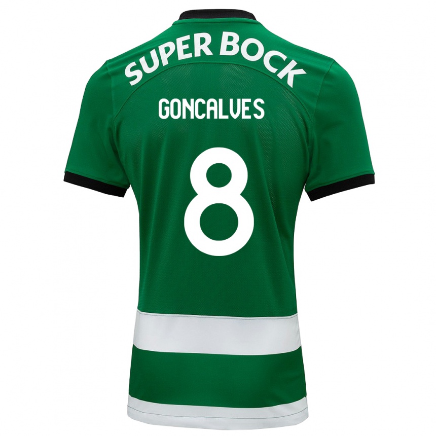 Niño Fútbol Camiseta Pedro Gonçalves #8 Verde 1ª Equipación 2023/24