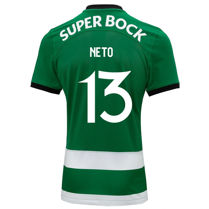 Niño Fútbol Camiseta Luís Neto #13 Verde 1ª Equipación 2023/24