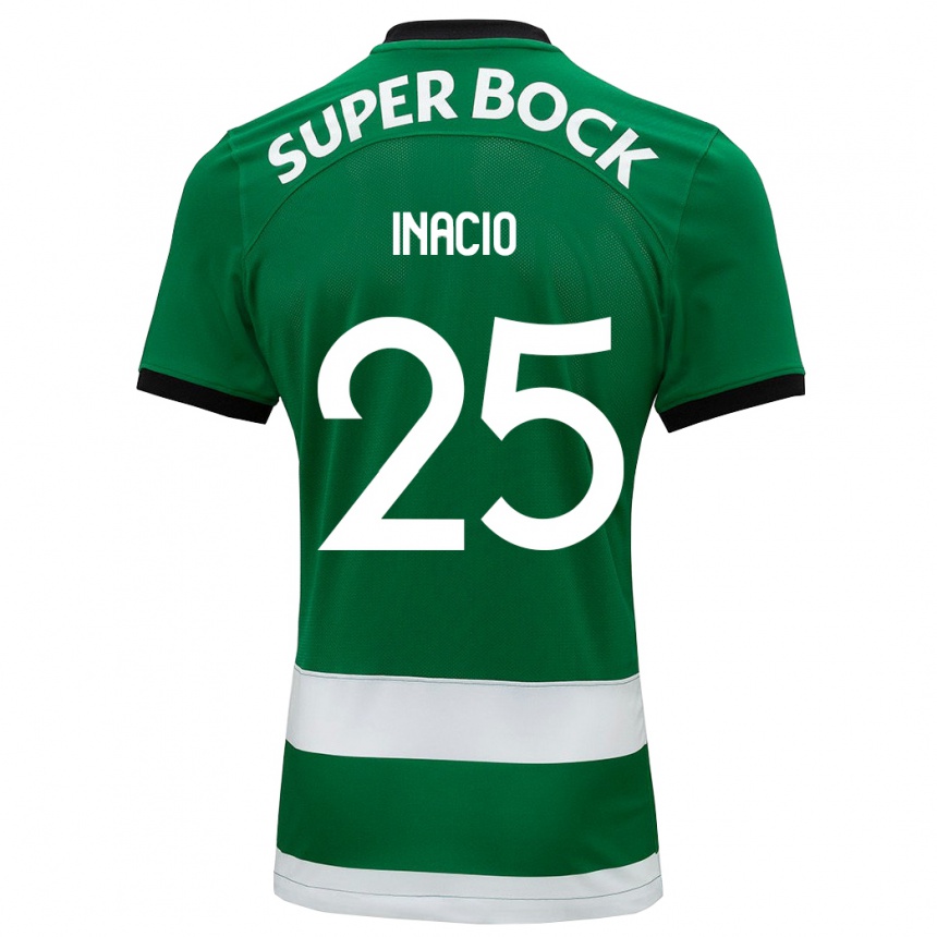 Niño Fútbol Camiseta Gonçalo Inácio #25 Verde 1ª Equipación 2023/24