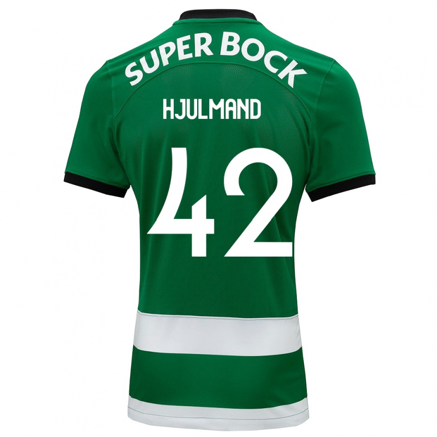 Niño Fútbol Camiseta Morten Hjulmand #42 Verde 1ª Equipación 2023/24