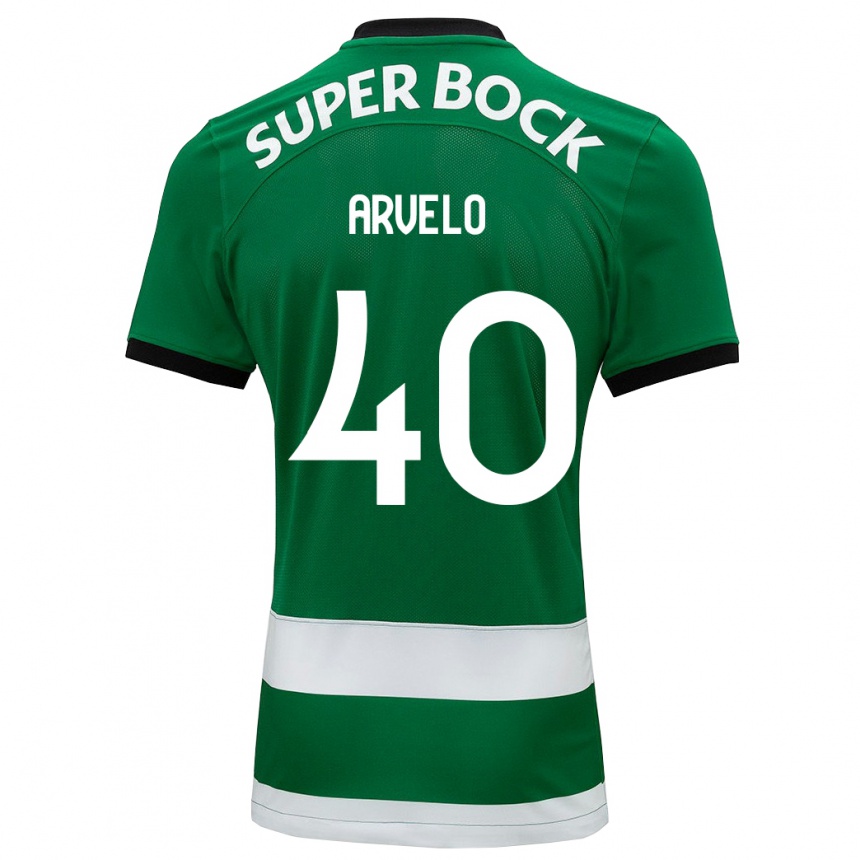 Niño Fútbol Camiseta Adam Arvelo #40 Verde 1ª Equipación 2023/24
