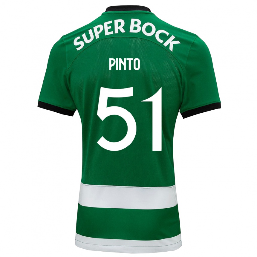 Niño Fútbol Camiseta Diogo Pinto #51 Verde 1ª Equipación 2023/24