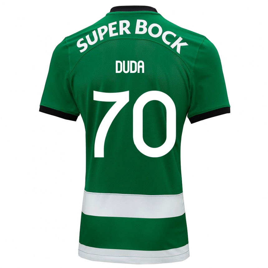 Niño Fútbol Camiseta Dudá #70 Verde 1ª Equipación 2023/24