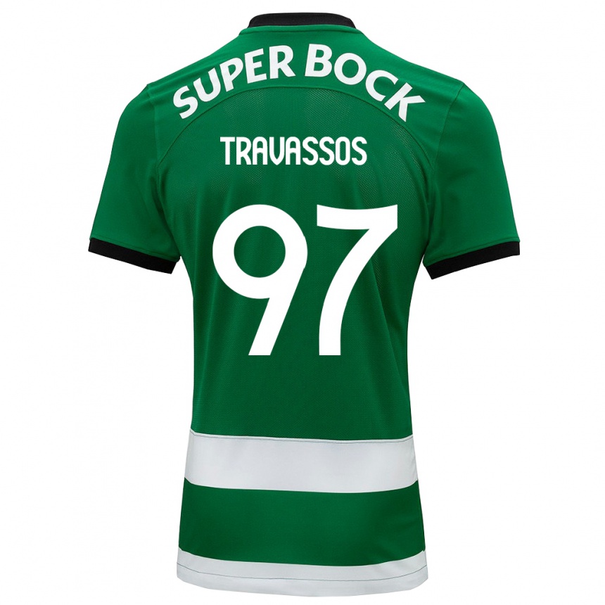 Niño Fútbol Camiseta Travassos #97 Verde 1ª Equipación 2023/24