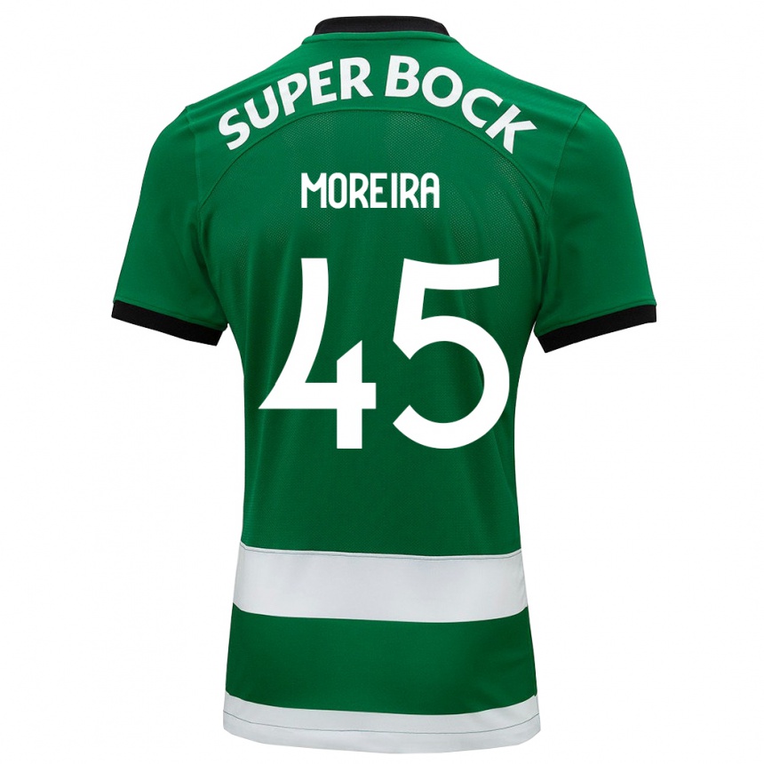 Niño Fútbol Camiseta David Moreira #45 Verde 1ª Equipación 2023/24