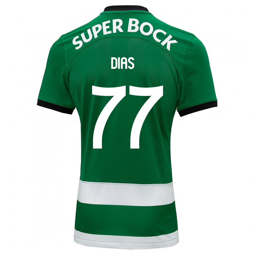 Niño Fútbol Camiseta Lucas Dias #77 Verde 1ª Equipación 2023/24