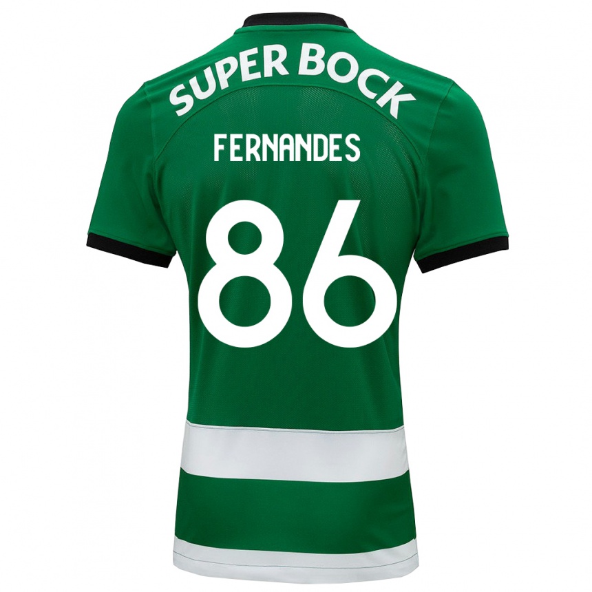 Niño Fútbol Camiseta Emanuel Fernandes #86 Verde 1ª Equipación 2023/24